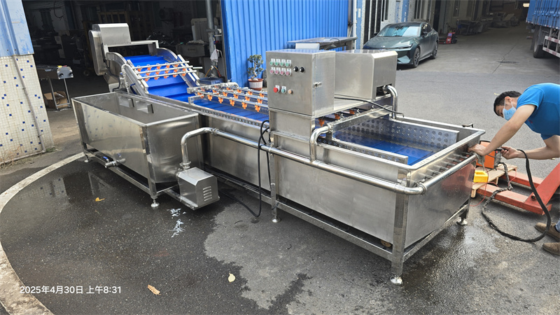 讓果蔬去農(nóng)殘煥新機的大型水果清洗機，根莖葉菜類生產(chǎn)線通配 